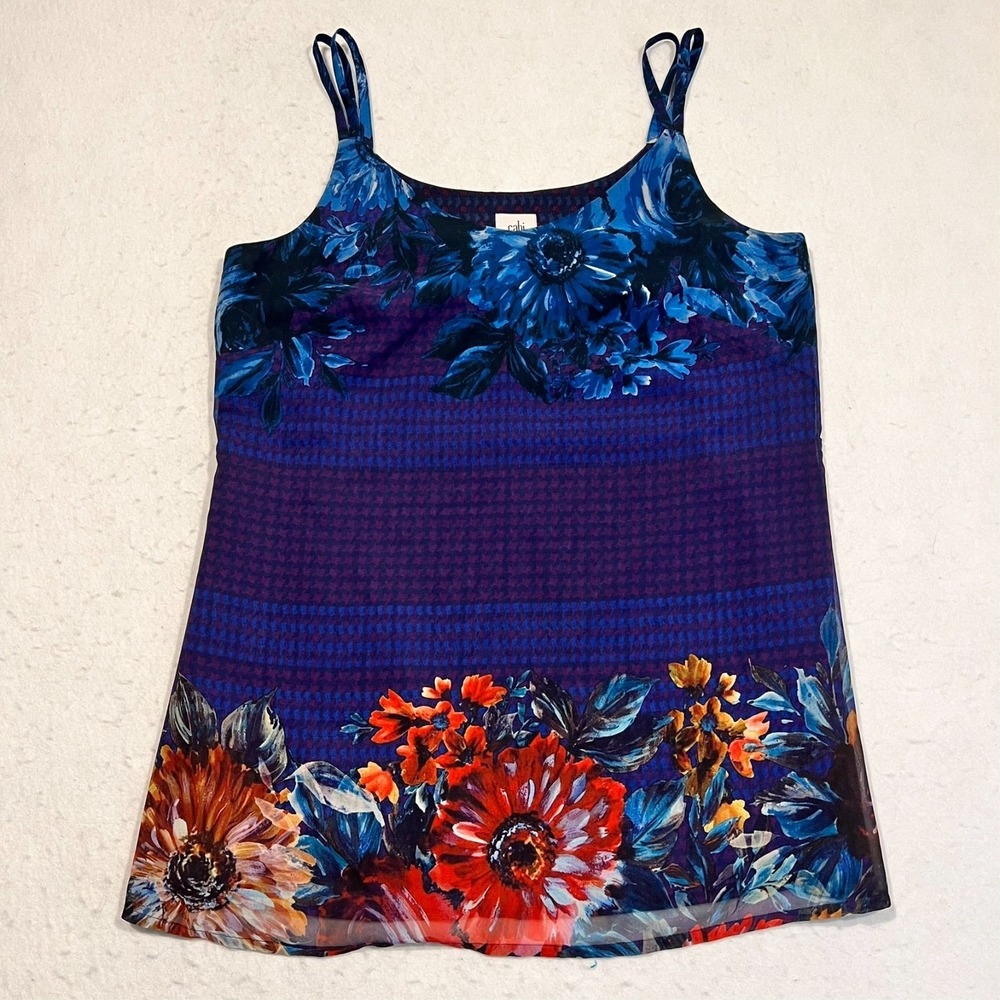 Cabi Artist Cami Top Painterly Floral‎ Women's Size Small #3434